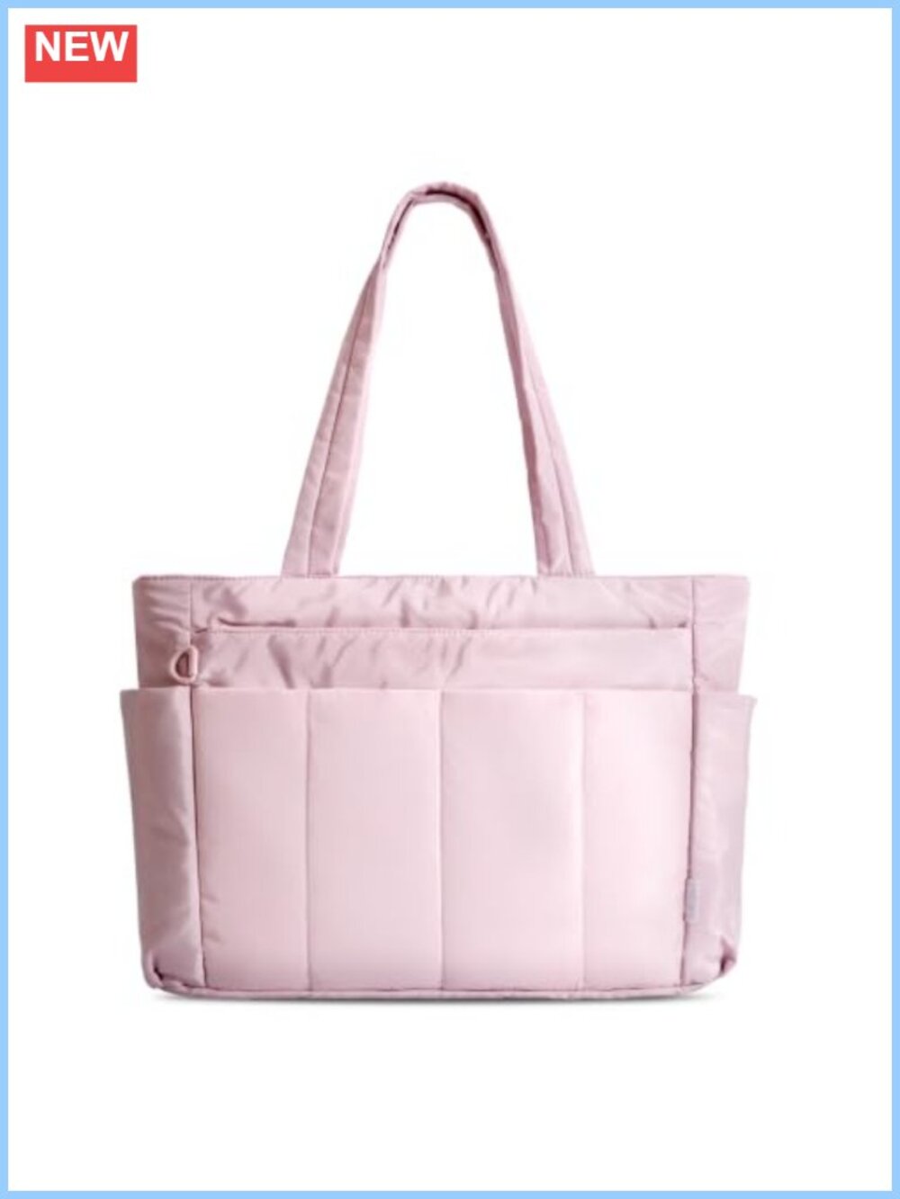 Quilted Puffer Tote Bag Nylon 15.6" Laptop Work Travel Women